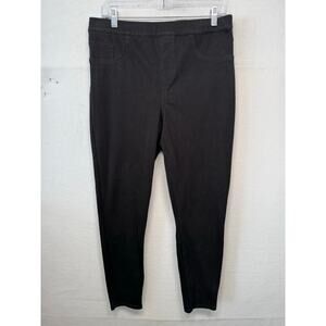 Spanx High Rise Ankle Skinny Jeans, Black, Pull On, Size XL